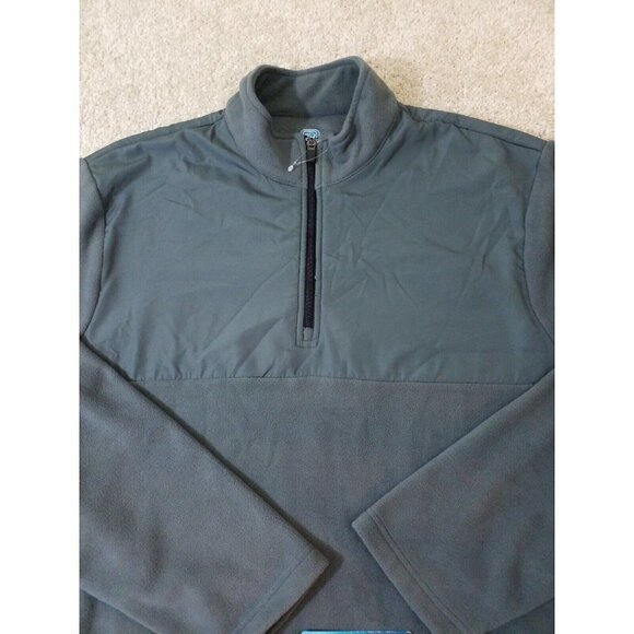 PGA TOUR~Men's Size L~Gray Long Sleeve 1/4 Zip Pullover Athletic Shirt NWT $60 - Picture 5 of 12